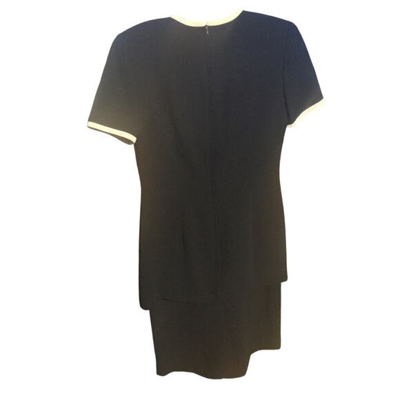 Vintage Talbots womens formal dress size 4 black white button classic Jackie o - Picture 9 of 14